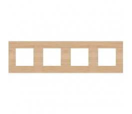 Plaque quadruple horizontale - Entraxe 71mm - Pure Bamboo  - Niko