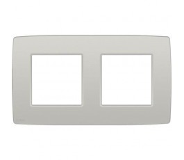 Plaque double horizontale - Entraxe 71mm - Original Light Grey - Niko