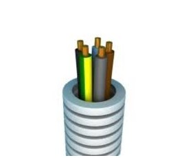 Tube annelé précâblé VOB 5G4mm² - Ø20mm - Rouleau 50 mètres