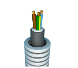 Tube annelé précâblé avec câble XVB 3G2,5mm² - Ø20mm - Rouleau 100 mètres