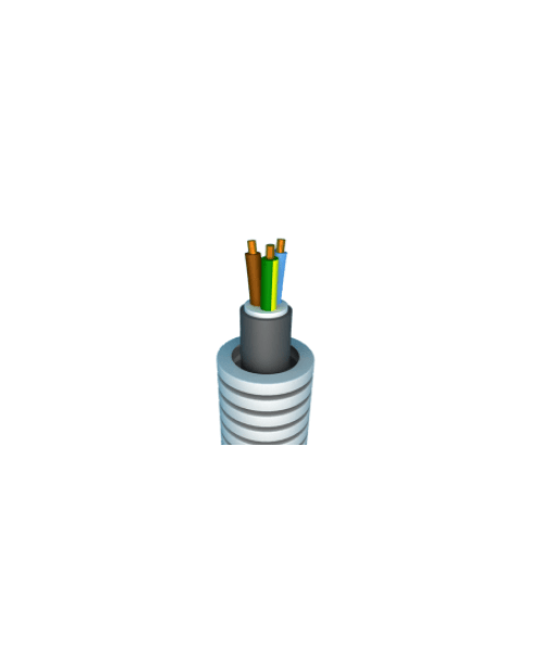 Tube annelé précâblé avec câble XVB 3G2,5mm² - Ø20mm - Rouleau 100 mètres