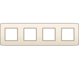 Plaque quadruple horizontale - Entraxe 71mm - Original Crème - Niko