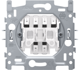 Socle bouton poussoir 10A - Double - Quick connect - Niko