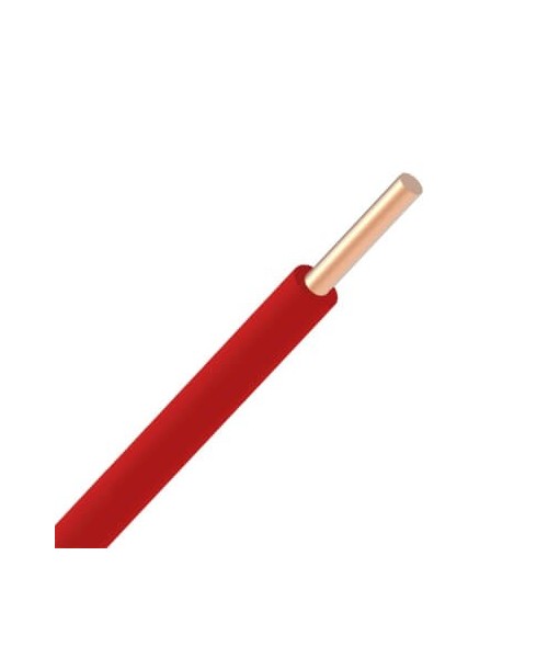 Fil VOB rigide 1,5mm² - Rouge - Rouleau de 100 mètres