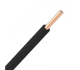 Fil VOB rigide 1,5mm² - Noir - Rouleau de 100 mètres