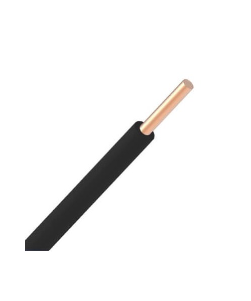 Fil VOB rigide 1,5mm² - Noir - Rouleau de 100 mètres