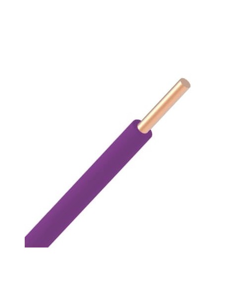 Fil VOB rigide 2,5mm² - Mauve - Rouleau de 100 mètres
