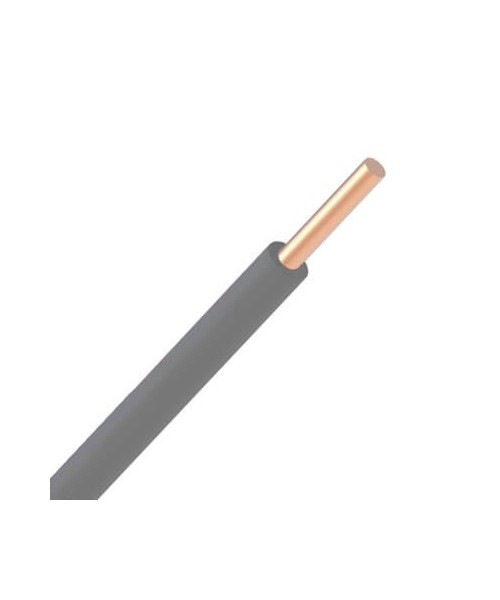 Fil VOB rigide 2,5mm² - Gris - Rouleau de 100 mètres
