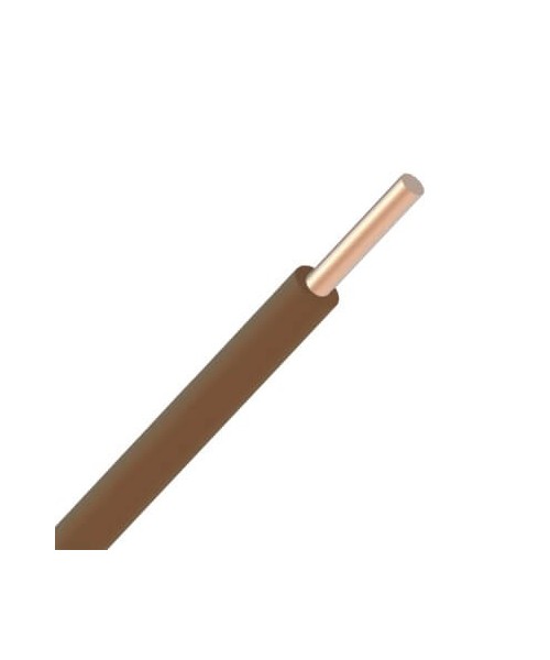 Fil VOB rigide 1,5mm² - Brun - Rouleau de 100 mètres